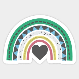 Disability Pride Boho Rainbow Sticker